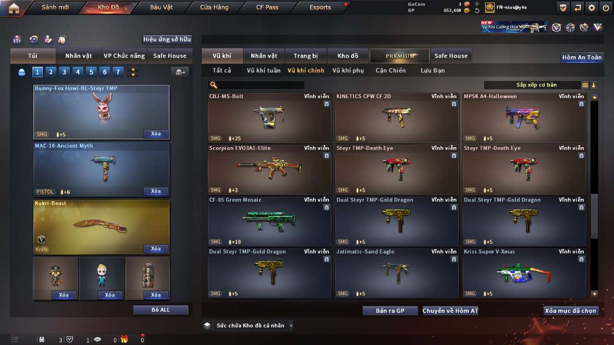 shop acc cf uy tin gia re